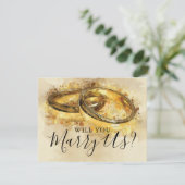 Vintage Onze Officiant | Trouwringen Trouwen Ons Kaart (Staand voorkant)