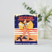 Vintage oom Sam Briefkaart (Staand voorkant)