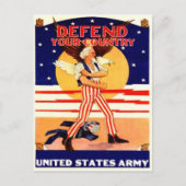 Vintage oom Sam Briefkaart (Voorkant)