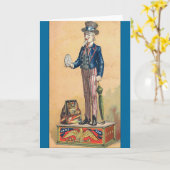 Vintage Oom Sam Coin Bank Kaart (Gele Bloem)