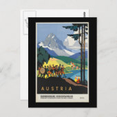 Vintage - Oostenrijk reisposter  Briefkaart (Voorkant / Achterkant)