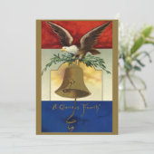 Vintage op 4 juli met Eagle en Liberty Bell Kaart (Staand voorkant)