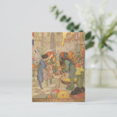 Vintage - op de zuivelmarkt, briefkaart (Staand voorkant)