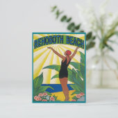 Vintage op het strand van Rehoboth Briefkaart (Staand voorkant)