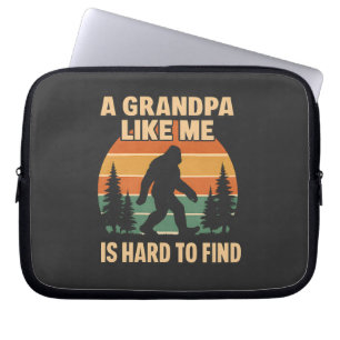 Vintage Opa Bigfoot Retro Sasquatch Grappig Laptop Sleeve