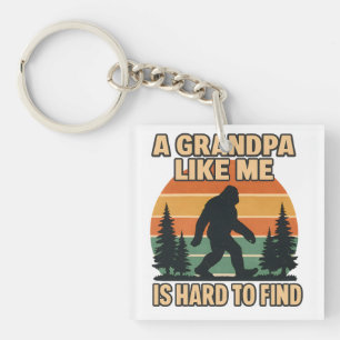 Vintage Opa Bigfoot Retro Sasquatch Grappig Sleutelhanger