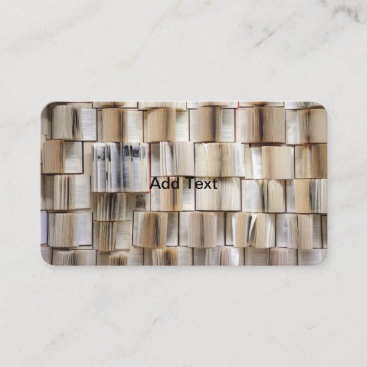 Vintage Open Boeken Boeken Pagina's Visitekaartje (Voorkant)