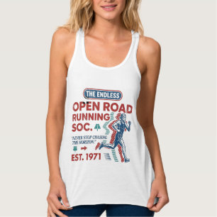 Vintage Open Road Running Club Retro Runner T-shir Tanktop