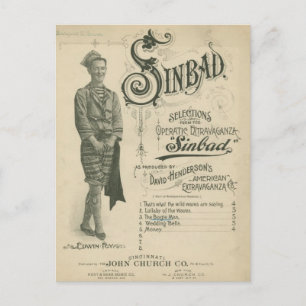 Vintage Opera Sinbad Briefkaart