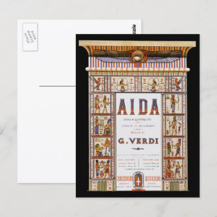 Vintage operamuziek, Egyptische Aida van Verdi Briefkaart