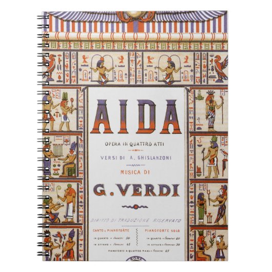 Vintage operamuziek, Egyptische Aida van Verdi Notitieboek (Voorkant)