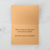 Vintage ophalen te koop, gelukswensen kaart (Binnen)