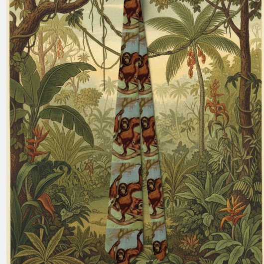 Vintage orang-oetan stropdas