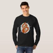 Vintage Orange Reptile Snake T-shirt (Voorkant volledig)