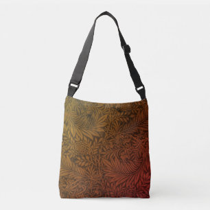 Vintage Oranje Bloemige Botanische Crossbody Tas
