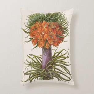 Vintage Oranje Fritillaria Bloemen Basilius Besler Accent Kussen