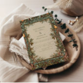 Vintage Orchard Botanical Wedding Kaart