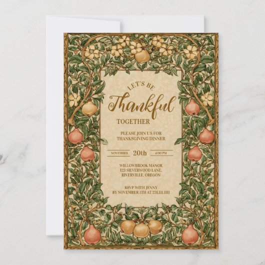 Vintage Orchard Thanksgiving Celebration Kaart (Voorkant)