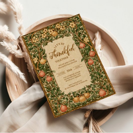 Vintage Orchard Thanksgiving Celebration Kaart