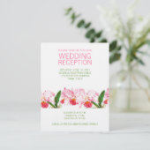 VINTAGE ORCHIDS WEDDING RECEPT| PINKGROENEN KAART (Staand voorkant)