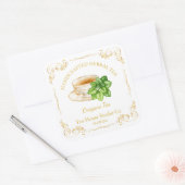 Vintage Oregano Tea Square Label (Envelop)