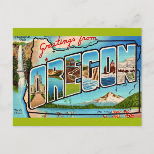 Vintage Oregon  Groet Briefkaart