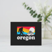 Vintage Oregon Pride Bigfoot Briefkaart (Staand voorkant)