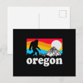Vintage Oregon Pride Bigfoot Briefkaart (Voorkant / Achterkant)
