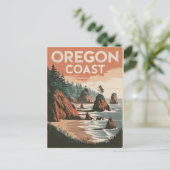 Vintage oregonkusten briefkaart (Staand voorkant)