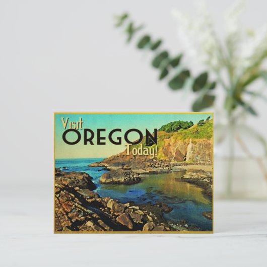 Vintage oregonkusten briefkaart (Staand voorkant)