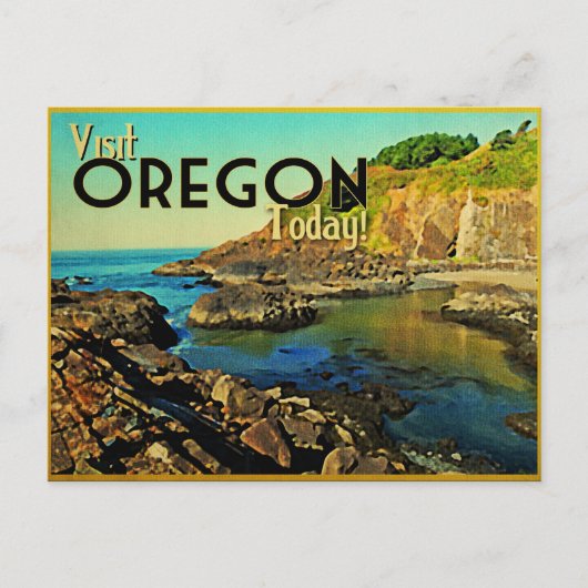 Vintage oregonkusten briefkaart (Voorkant)