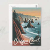 Vintage oregonkusten briefkaart (Voorkant / Achterkant)