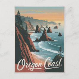Vintage oregonkusten briefkaart