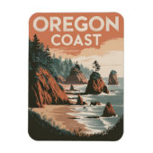 Vintage oregonkusten magneet (Verticaal)
