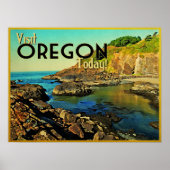 Vintage oregonkusten poster (Voorkant)