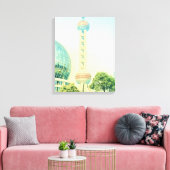 Vintage Oriental Pearl Tower Shanghai Canvas Afdruk (Insitu (Woonkamer))