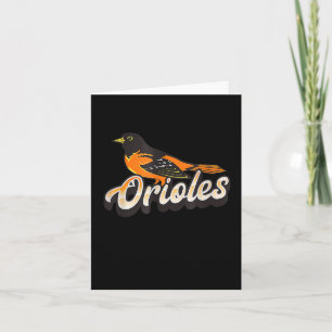 Vintage Oriole Bird, Oriole Fan Supporter Bird Kaart