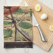 Vintage Oriole on Music Theedoek (Quarter Fold)