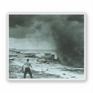 Vintage Orkaan Golfslag Sticker