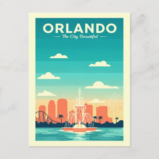 Vintage Orlando Briefkaart (Voorkant)