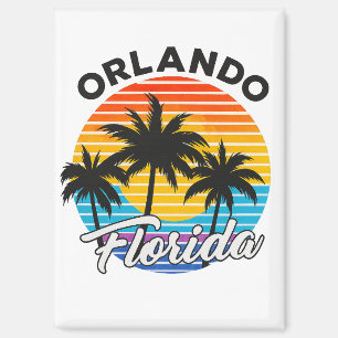 Vintage “Orlando Florida”–Retro Zonsondergang en P Magneet