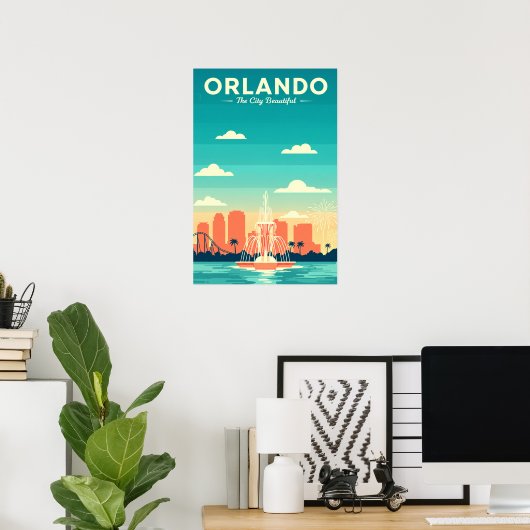 Vintage Orlando Poster (Thuiskantoor)