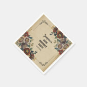 Vintage Ornament Floral Birthday Servet (Hoek)