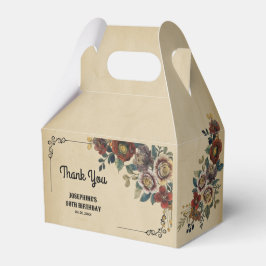 Vintage Ornament Floral Birthday Thank You Bedankdoosjes