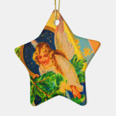 Vintage-Ornament met kerstingel Keramisch Ornament (Links)