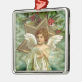 Vintage-Ornament met kerstingel Metalen Ornament (Links)