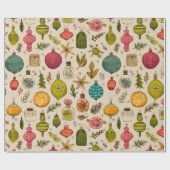 Vintage Ornament Motief Cadeaupapier (Vlak)