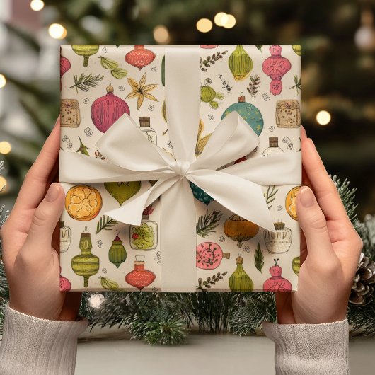 Vintage Ornament Motief Cadeaupapier