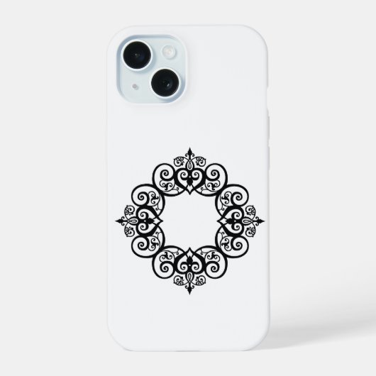 Vintage Ornamental Frame iPhone 15 Case (Achterkant)
