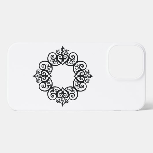 Vintage Ornamental Frame iPhone Hoesje (Achterkant horizontaal)